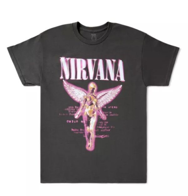 画像7: カリフォルニア買付アイテム 送料無料 NIRVANA / Neon In Utero Tシャツ チャコール (7)