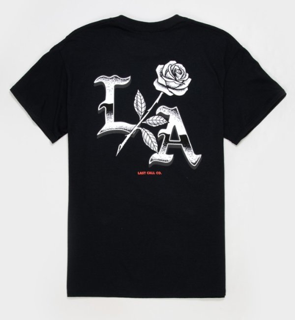 画像11: カリフォルニア買付アイテム 送料無料 LAST CALL CO. / Chrome Rose Tシャツ ブラック (11)