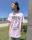 画像3: カリフォルニア買付アイテム 送料無料 NIRVANA / Smiley Face Tシャツ ライトピンク (3)