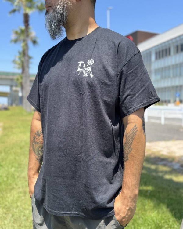 画像9: カリフォルニア買付アイテム 送料無料 LAST CALL CO. / Chrome Rose Tシャツ ブラック (9)