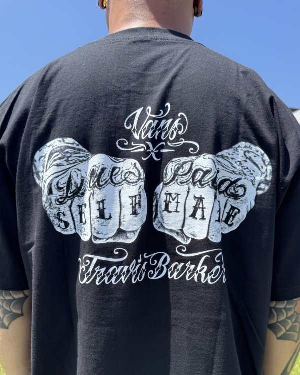 画像4: カリフォルニア買付アイテム 送料無料 プレミアムアイテム VANS x TRAVIS BARKER / Self Made ルーズフィットTシャツ ブラック (4)