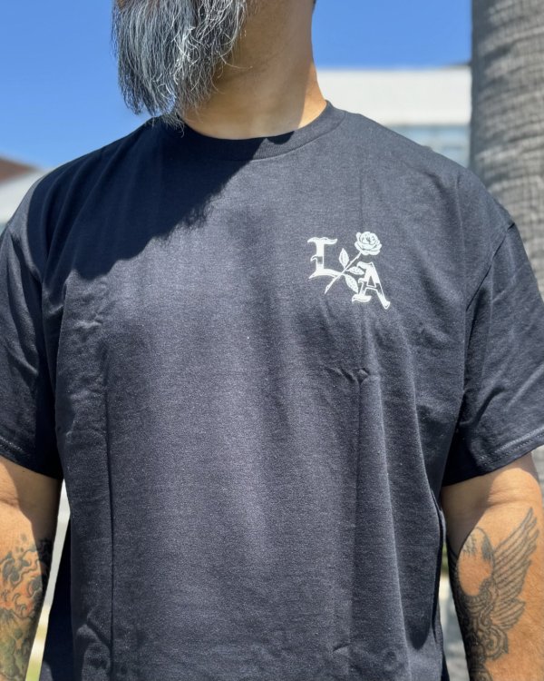 画像3: カリフォルニア買付アイテム 送料無料 LAST CALL CO. / Chrome Rose Tシャツ ブラック (3)