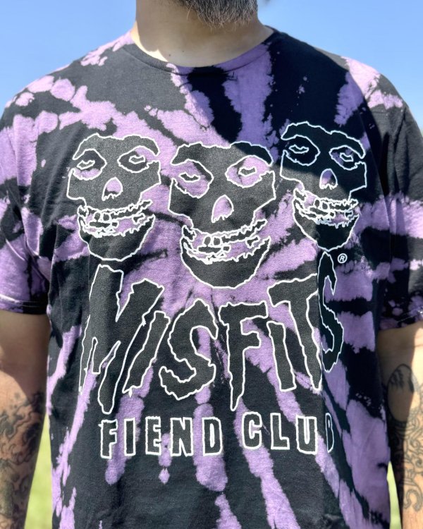 画像2: カリフォルニア買付アイテム 送料無料 MISFITS / Fiend Club タイダイTシャツ ブラック (2)