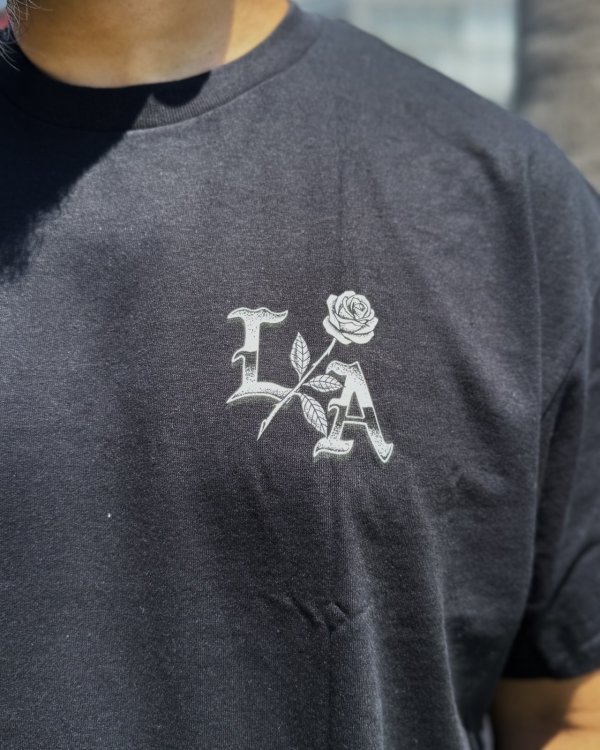 画像4: カリフォルニア買付アイテム 送料無料 LAST CALL CO. / Chrome Rose Tシャツ ブラック (4)