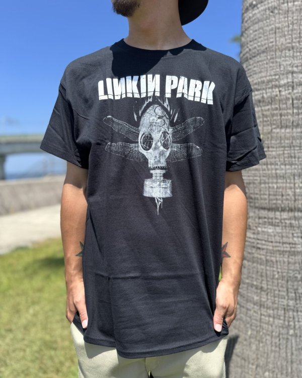画像1: カリフォルニア買付アイテム 送料無料 LINKIN PARK / Gas Mask Tシャツ ブラック (1)