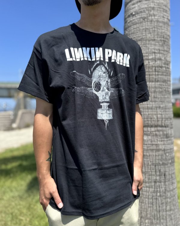 画像4: カリフォルニア買付アイテム 送料無料 LINKIN PARK / Gas Mask Tシャツ ブラック (4)