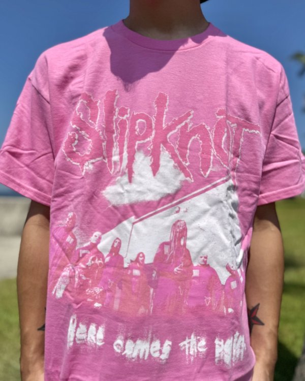 画像3: カリフォルニア買付アイテム 送料無料 SLIPKNOT / Here Comes the Pain Tシャツ ピンク (3)