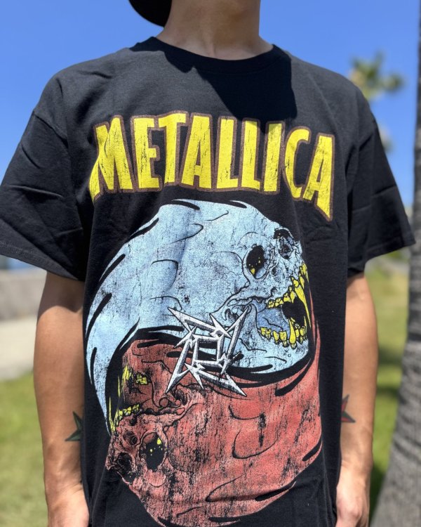 画像3: カリフォルニア買付アイテム 送料無料 M、Lサイズのみ METALLICA / Skull Yin Yang Tシャツ ブラック Artwork by PUSHEAD (3)
