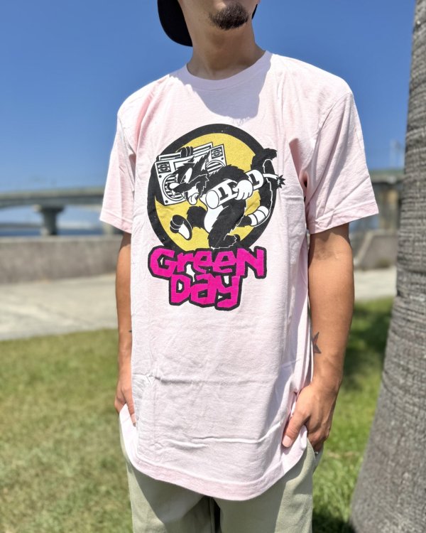 画像5: カリフォルニア買付アイテム 送料無料 GREEN DAY / Punk Cat Tシャツ ピンク (5)