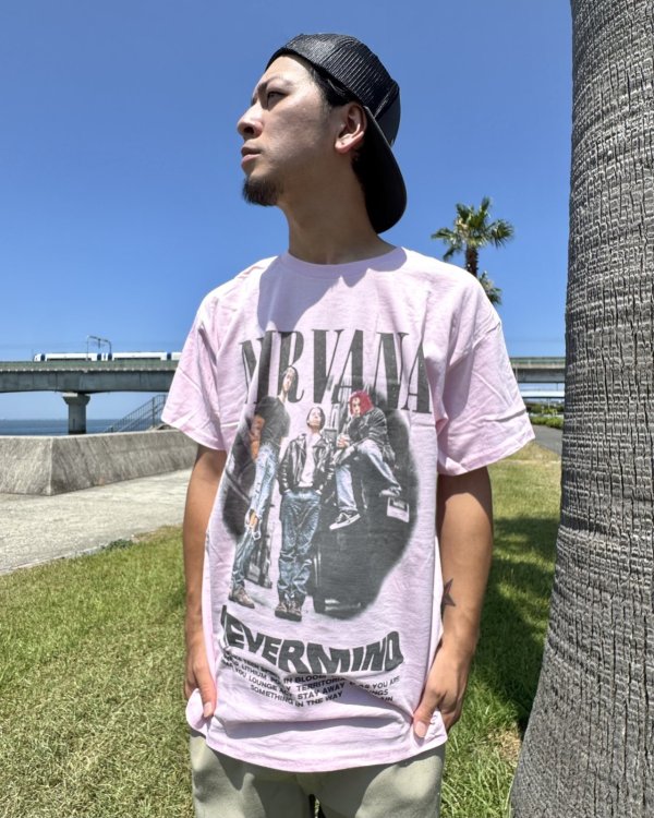 画像3: カリフォルニア買付アイテム 送料無料 NIRVANA / Something in the Way Tシャツ ライトピンク (3)