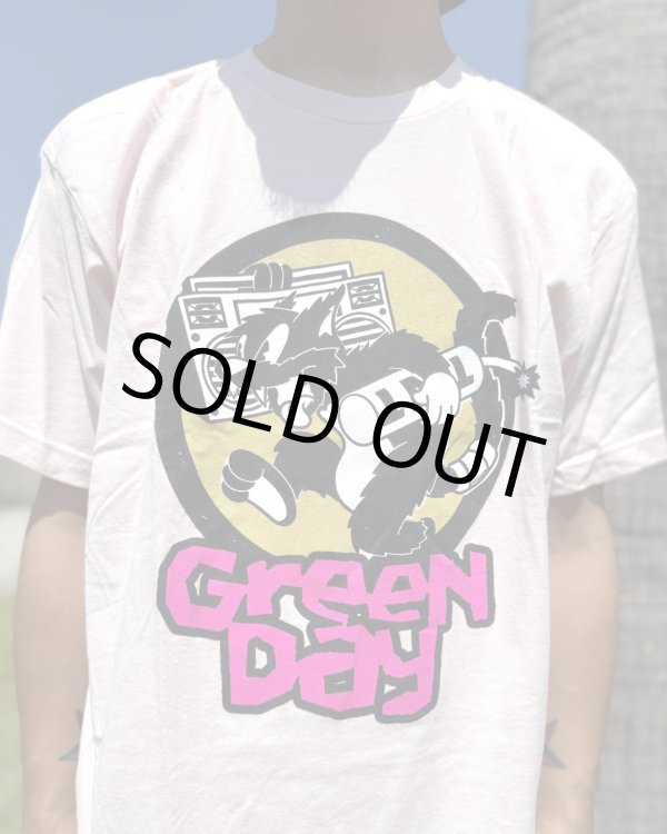 画像2: カリフォルニア買付アイテム 送料無料 XLラスト1枚で終了 GREEN DAY / Punk Cat Tシャツ ピンク (2)