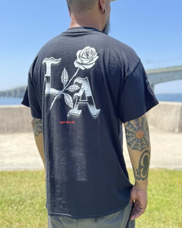 画像6: カリフォルニア買付アイテム 送料無料 LAST CALL CO. / Chrome Rose Tシャツ ブラック (6)