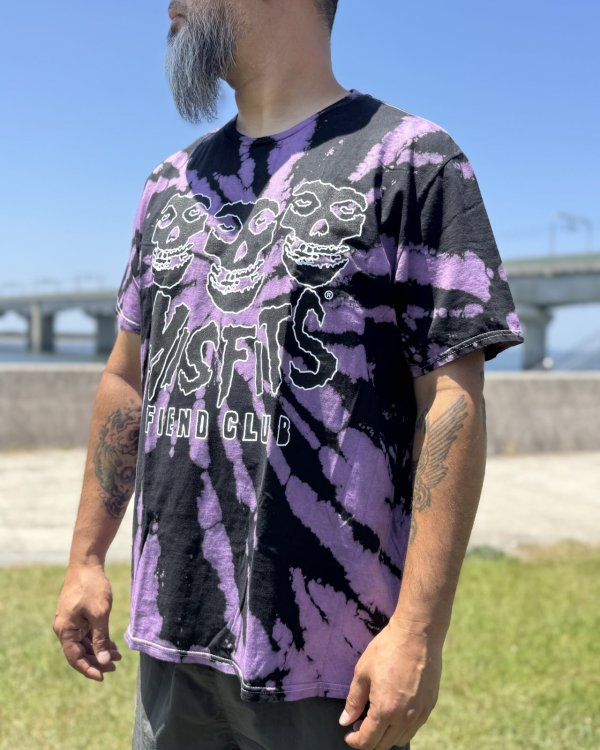 画像5: カリフォルニア買付アイテム 送料無料 MISFITS / Fiend Club タイダイTシャツ ブラック (5)