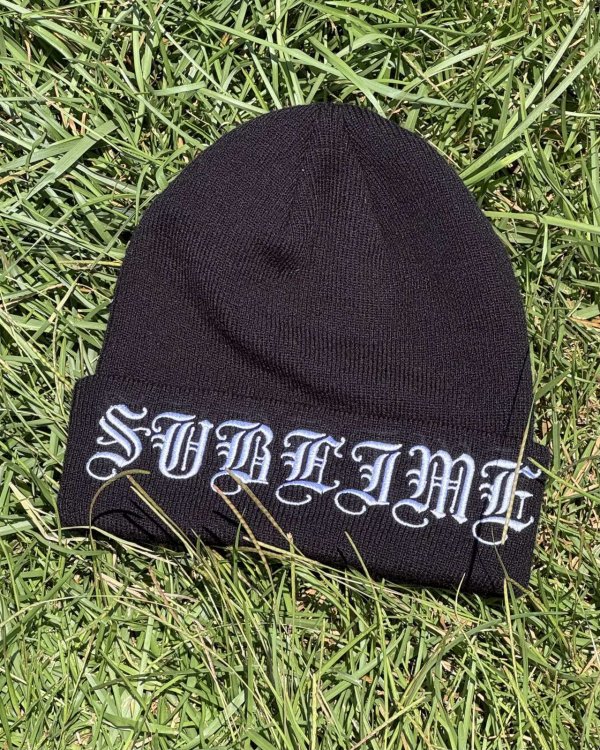 画像1: カリフォルニア買付アイテム 送料無料 プレミアムアイテム 2枚限定入荷 SUBLIME x SMKFLWR / Logo ニットキャップ (1)