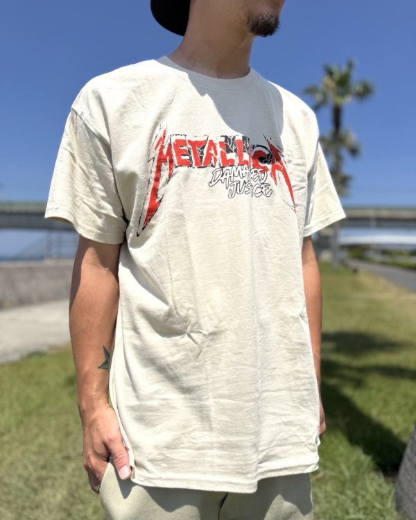 画像8: カリフォルニア買付アイテム 送料無料 L、XLラスト2枚づつで終了 METALLICA / Damaged Justice Tour 1988 Tシャツ サンド (8)