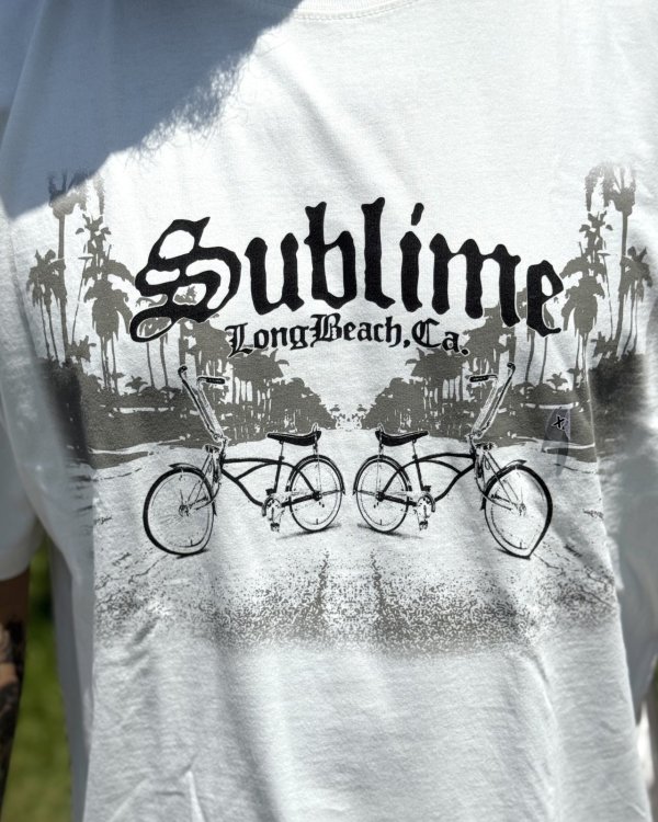 画像3: カリフォルニア買付アイテム 送料無料 プレミアムアイテム SUBLIME / Long Beach ボクシーTシャツ ホワイト (3)
