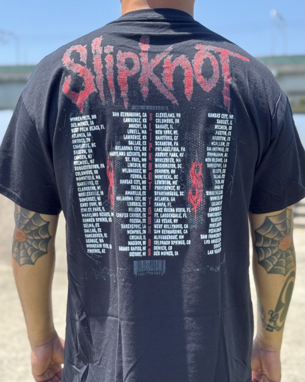 画像9: カリフォルニア買付アイテム 送料無料 SLIPKNOT / Tour Tシャツ ブラック (9)