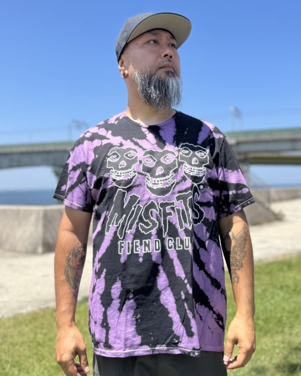 画像3: カリフォルニア買付アイテム 送料無料 MISFITS / Fiend Club タイダイTシャツ ブラック (3)