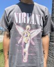 画像2: カリフォルニア買付アイテム 送料無料 NIRVANA / Neon In Utero Tシャツ チャコール (2)