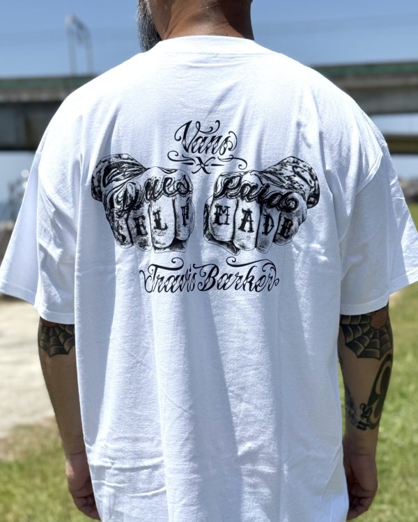 画像7: カリフォルニア買付アイテム 送料無料 プレミアムアイテム VANS x TRAVIS BARKER / Self Made ルーズフィットTシャツ ホワイト (7)