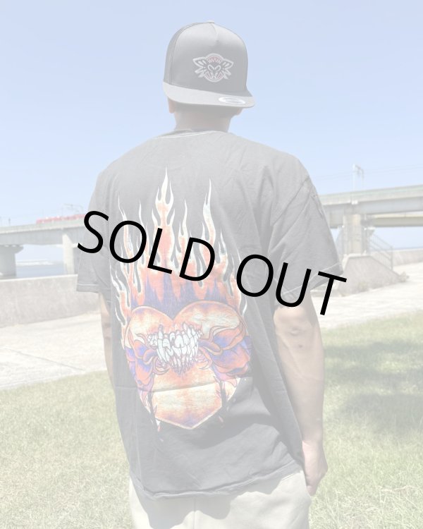 画像6: カリフォルニア買付アイテム 送料無料 Lサイズラスト1枚で終了 METALLICA / Flaming Flower Skull Tシャツ ブラック Artwork by PUSHEAD (6)