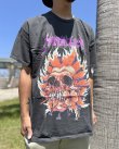 画像9: カリフォルニア買付アイテム 送料無料 L、2XLサイズのみ METALLICA / Flaming Flower Skull Tシャツ ブラック Artwork by PUSHEAD (9)