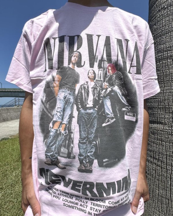 画像2: カリフォルニア買付アイテム 送料無料 NIRVANA / Something in the Way Tシャツ ライトピンク (2)