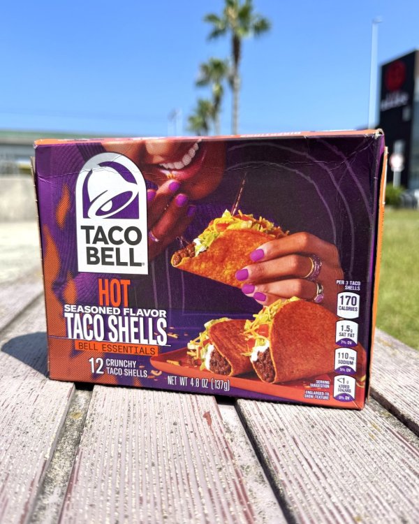 画像3: カリフォルニア買付アイテム TACO BELL / HOT Seasoned Flavor TACO SHELLS  (3)