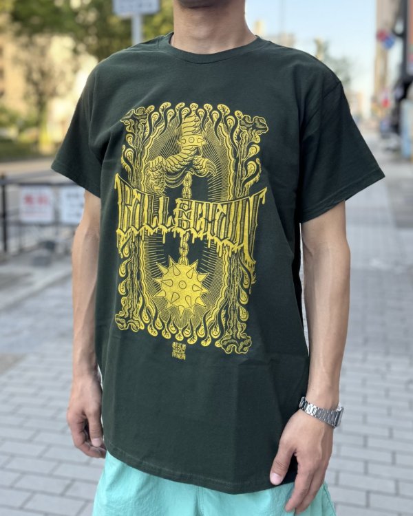 画像5: 20th Anniversary Special Item BALL&CHAIN / Fuck Fetters Artwork by TONJI THE GAROW INK 半袖 Tシャツ フォレストグリーン (5)