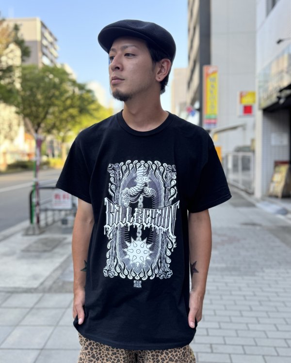 画像2: 20th Anniversary Special Item BALL&CHAIN / Fuck Fetters Artwork by TONJI THE GAROW INK 半袖 Tシャツ ブラック (2)