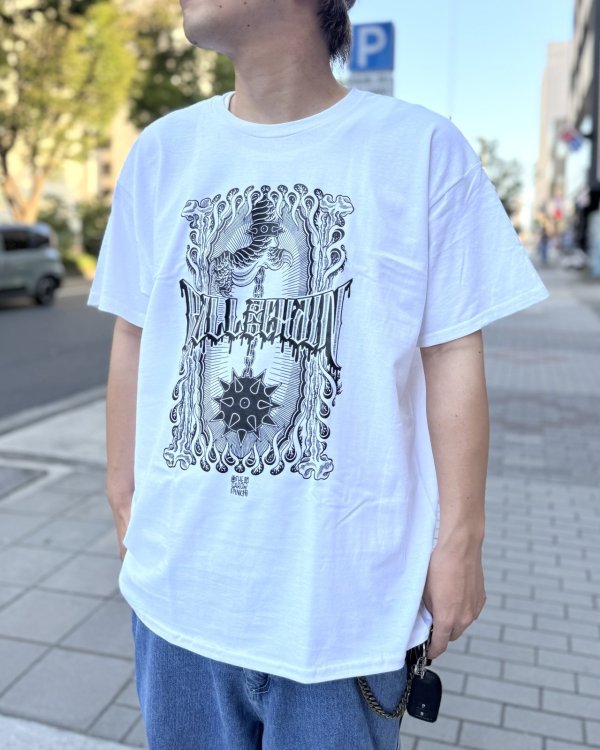 画像4: 20th Anniversary Special Item BALL&CHAIN / Fuck Fetters Artwork by TONJI THE GAROW INK 半袖 Tシャツ ホワイト (4)