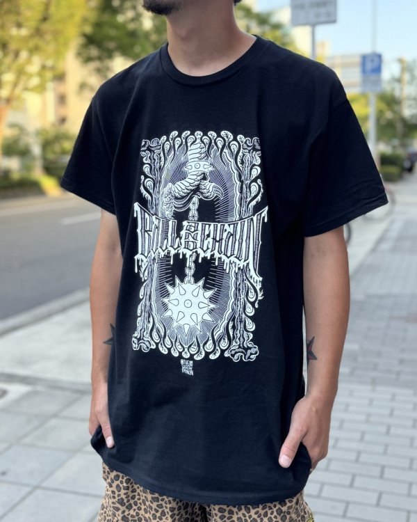画像5: 20th Anniversary Special Item BALL&CHAIN / Fuck Fetters Artwork by TONJI THE GAROW INK 半袖 Tシャツ ブラック (5)