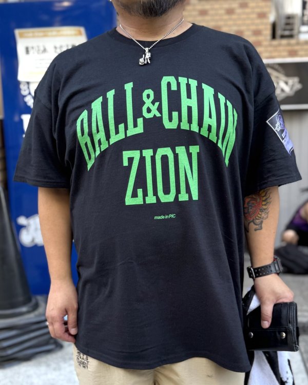 画像1: 20th Anniversary Special Item BALL&CHAIN x club ZiON / Artwork by PICTURE MOUSE 半袖 Tシャツ ブラック (1)