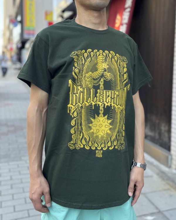 画像4: 20th Anniversary Special Item BALL&CHAIN / Fuck Fetters Artwork by TONJI THE GAROW INK 半袖 Tシャツ フォレストグリーン (4)