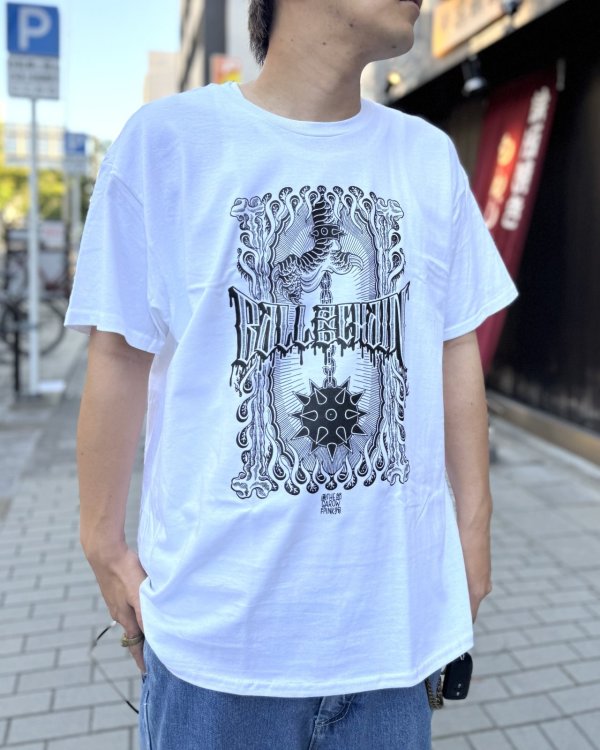 画像3: 20th Anniversary Special Item BALL&CHAIN / Fuck Fetters Artwork by TONJI THE GAROW INK 半袖 Tシャツ ホワイト (3)