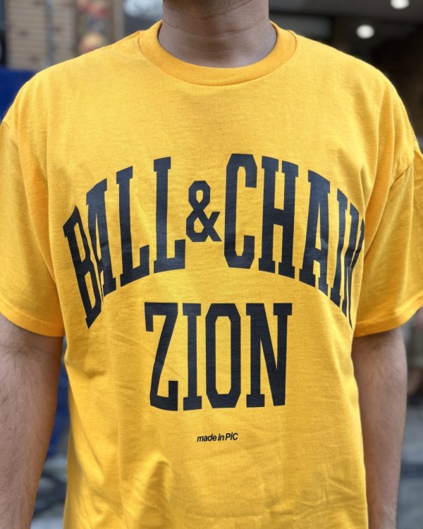 画像3: 20th Anniversary Special Item BALL&CHAIN x club ZiON / Artwork by PICTURE MOUSE 半袖 Tシャツ ゴールド (3)