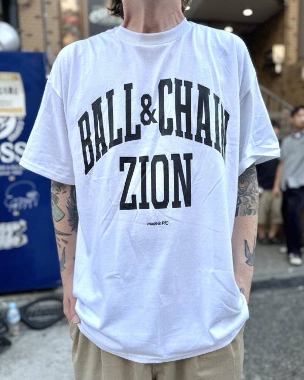画像1: 20th Anniversary Special Item BALL&CHAIN x club ZiON / Artwork by PICTURE MOUSE 半袖 Tシャツ ホワイト (1)