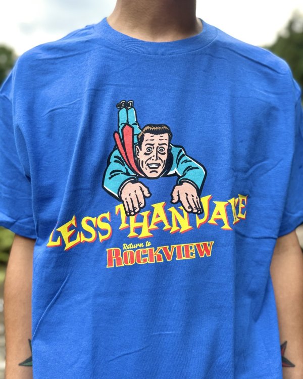 画像1: 送料無料 LESS THAN JAKE / Hello Rockview Tシャツ ブルー (1)