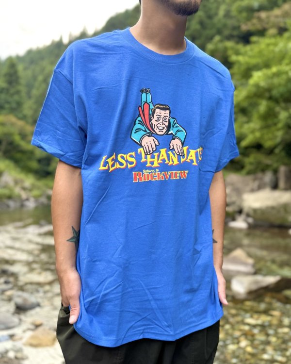 画像4: 送料無料 LESS THAN JAKE / Hello Rockview Tシャツ ブルー (4)