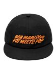 画像9: 送料無料 BOB MARLEY × POT MEETS POP / Live 6パネル スナップバックキャップ ブラック (9)