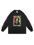 画像11: 送料無料 BOB MARLEY × POT MEETS POP / Catch A Fire 長袖Tシャツ ブラック (11)