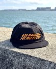 画像1: 送料無料 BOB MARLEY × POT MEETS POP / Live 6パネル スナップバックキャップ ブラック (1)