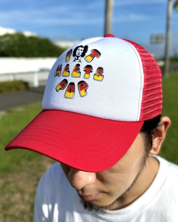 画像4: 送料無料 BOB MARLEY × POT MEETS POP / Tuff Gong メッシュキャップ レッド (4)