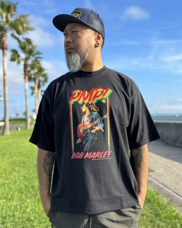 画像3: 送料無料 BOB MARLEY × POT MEETS POP / PMP LIVE! Tシャツ ブラック (3)