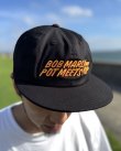画像2: 送料無料 BOB MARLEY × POT MEETS POP / Live 6パネル スナップバックキャップ ブラック (2)