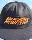 画像4: 送料無料 BOB MARLEY × POT MEETS POP / Live 6パネル スナップバックキャップ ブラック (4)