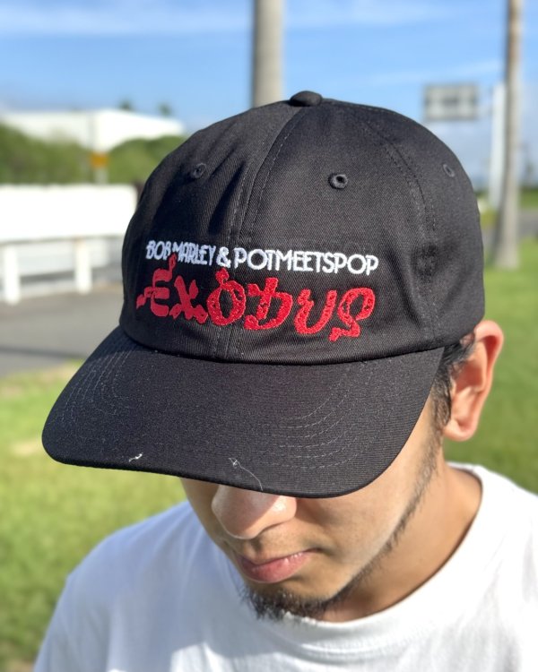 画像5: 送料無料 BOB MARLEY × POT MEETS POP / Exodus 6パネル スナップバックキャップ ブラック (5)