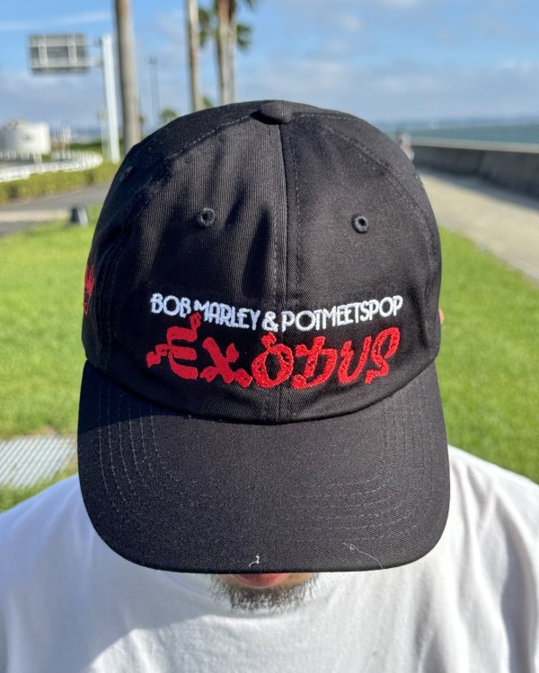 画像4: 送料無料 BOB MARLEY × POT MEETS POP / Exodus 6パネル スナップバックキャップ ブラック (4)