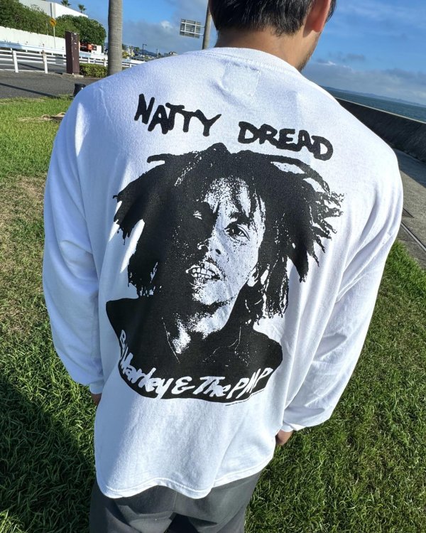 画像4: 送料無料 BOB MARLEY × POT MEETS POP / Natty Dread 長袖Tシャツ ホワイト (4)
