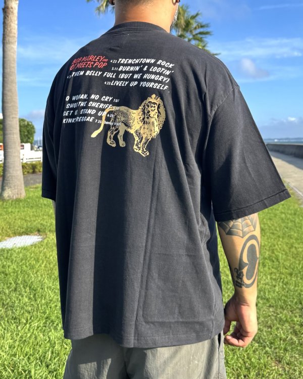 画像12: 送料無料 BOB MARLEY × POT MEETS POP / PMP LIVE! Tシャツ ブラック (12)